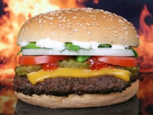 It took thousands of gallons of water to go from cow to hamburger! (Photo Credit: Freeimages.com/JCB Spares)