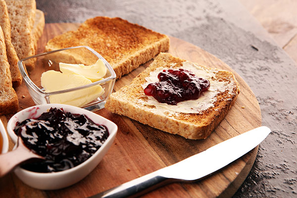 toast with jam